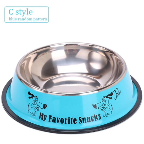 Non-slip Steel Pet Bowl