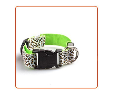 Leopard-print Led Nylon Pet Collar